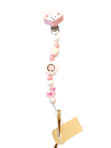 Speen ketting baby roze