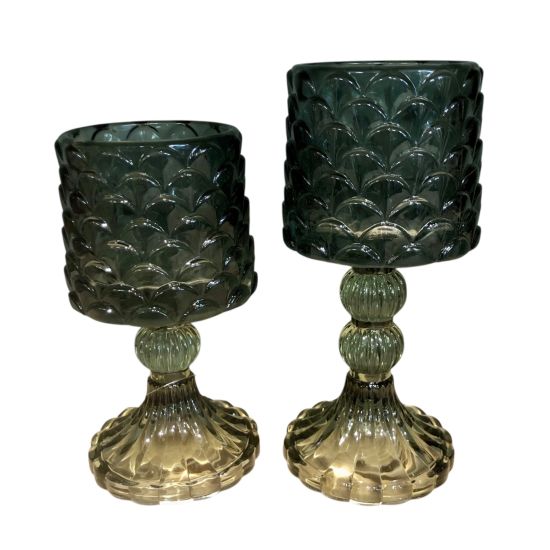 Set v 2 Theelichthouders Groen