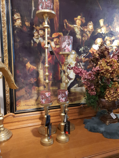 Set bronzen  Kandelaren Colmore