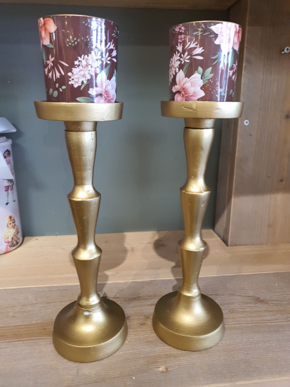 Set bronzen  Kandelaren Colmore