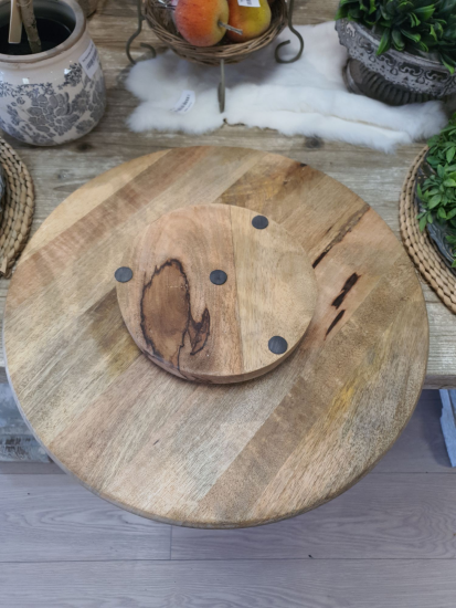 Rond houten draaiplateau