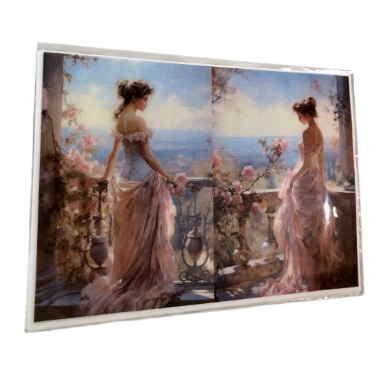 Reispapier Romantische Dames A4