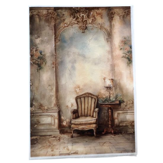 Reispapier Beige Fauteuil A4