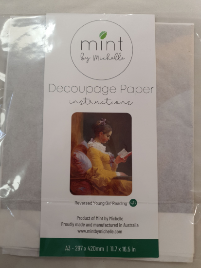 Reispapier A3 Lezend Meisje