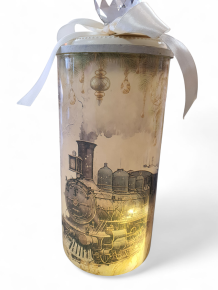 Voorraadpot kerstmotief