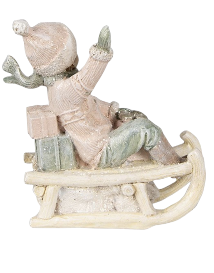 Clayre & Eef Beeld Meisje op slee