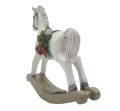 Hobbelpaard 11 cm Wit Polyresin