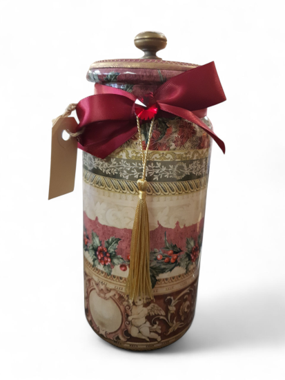 Kerst Voorraadpot thema rood