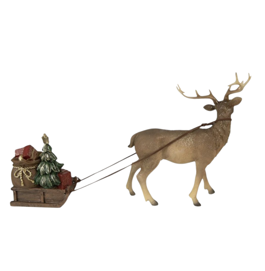 Clayre & Eef Beeld Hert met slee