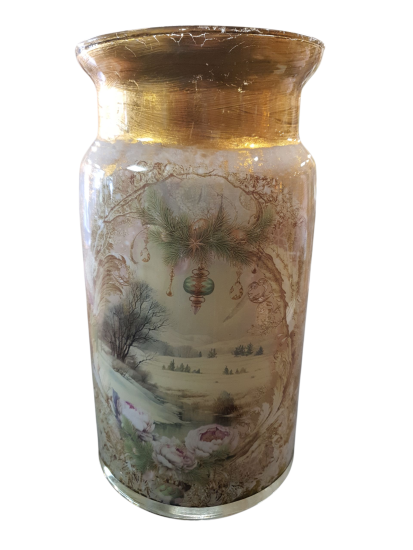 Glazen Sierpot voor kersttakken