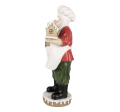 Beeld Kerstman 59 cm Wit Rood Polyresin