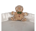 Decoratie schaal Ø 23x7 cm Wit Keramiek Gingerbread man Serveerschaal