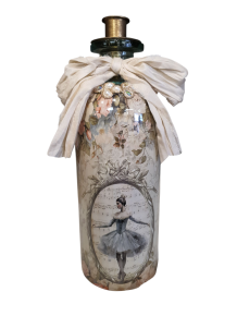 Ballerina sierfles met kaarsenhouder