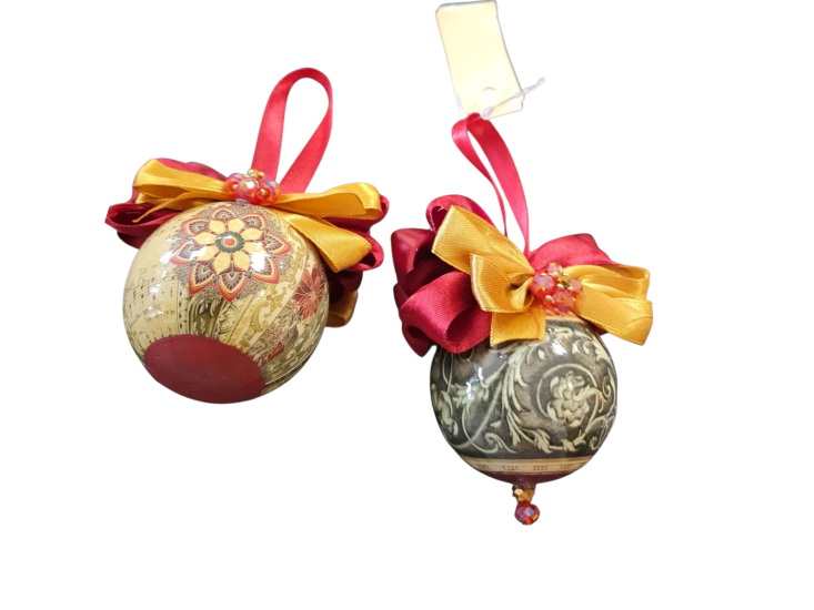 Luxe kerstballen handgemaakt