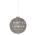 Clayre &Eef Kerstbal zilverkleurige glas