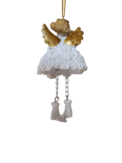 Kerst engeltje wit goud