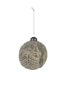 Clayre &Eef Kerstbal Groen 7 cm rond
