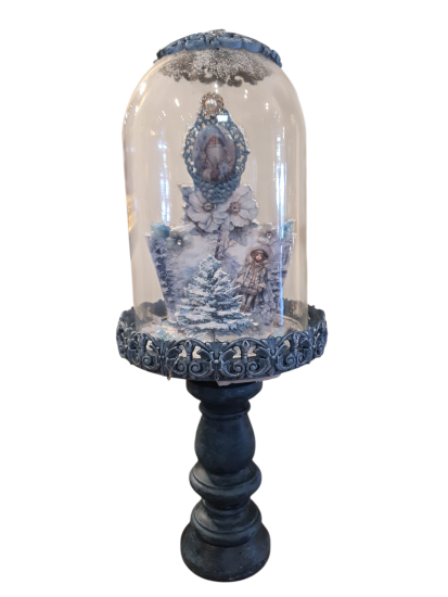 Kerststolp 3D Antieke Blauwe