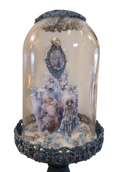 Kerststolp 3D Antieke Blauwe