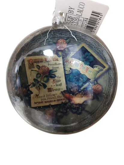 Kerstbal plat model 10x10 cm