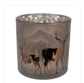 Theelichthouder Ø 15x15 cm Bruin Glas Waxinelichthouder