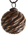 Kerstbal goud bruin 7 cm