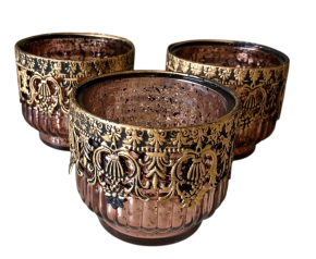 Theelichtje PTMD  gerookt glas