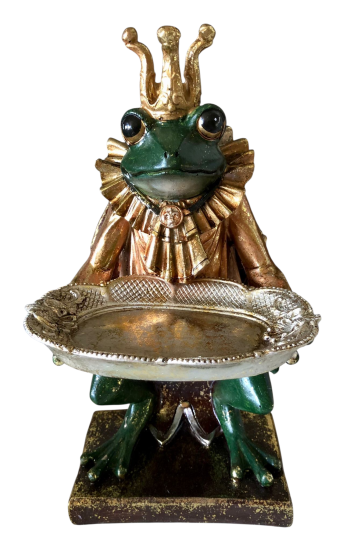 Decoratie Beeld Kikker 16x15x28 cm Groen