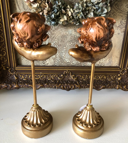 Set Baroque engelen op standaard