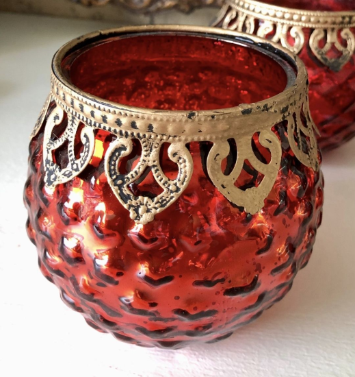 Theelicht rood 9x9 cm