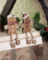 Clayre & Eef Kerstdecoratie Gingerbread man en vrouw7x2x13