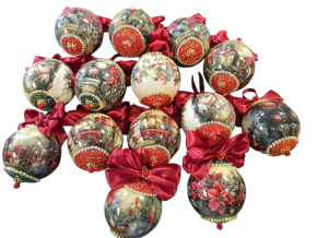 Handgemaakte luxe Rode kerstballen