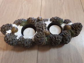 Dennenappel Theelicht