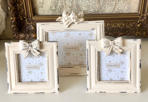 Brocant fotolijst met strik