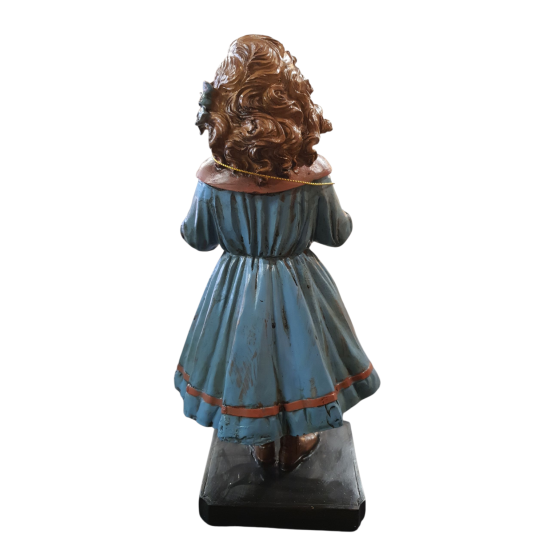 Clayre & Eef – Decoratief beeld vrouw – blauw/beige