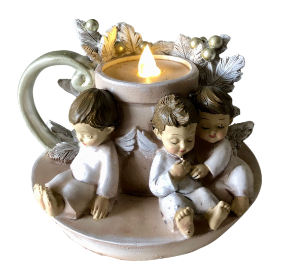 Led kandelaar met engelen
