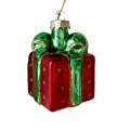 Kerstbal kado rood groen