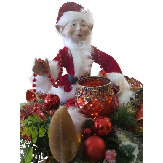 Prachtige kerst elf op voetstuk