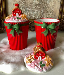 Kerst Voorraadpot rood