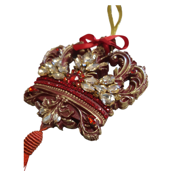 Decoratie kroon met echte stenen