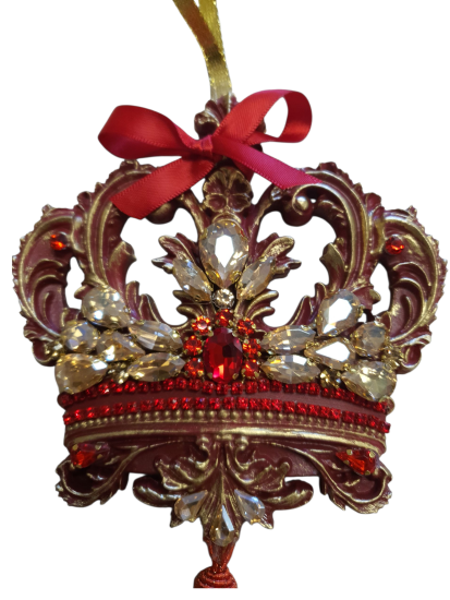 Decoratie kroon met echte stenen