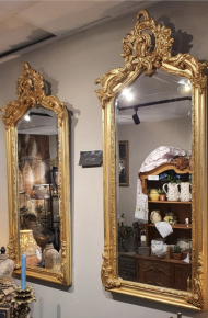 Set Baroque spiegels.  Prachtige Franse brocante barok spiegels