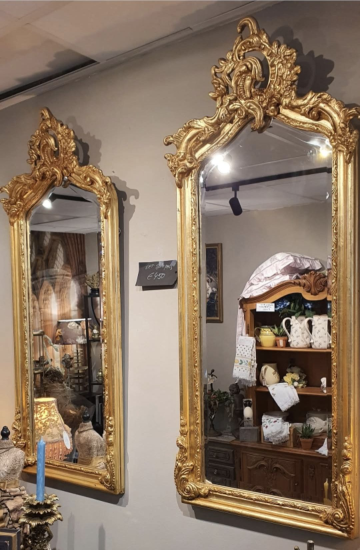 Set Baroque spiegels.  Prachtige Franse brocante barok spiegels