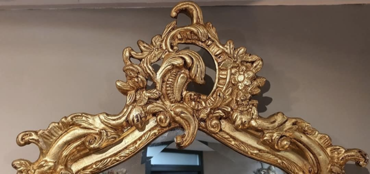 Set Baroque spiegels.  Prachtige Franse brocante barok spiegels