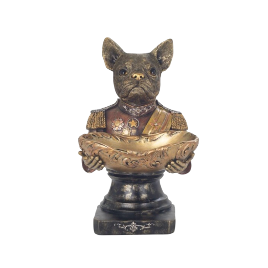 Buste Hond met Schaal