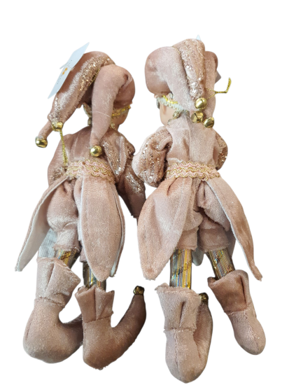 Decoratie hanger elf roze