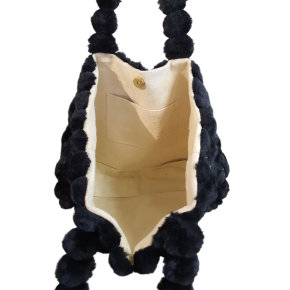 Dames handtas velourse zwart