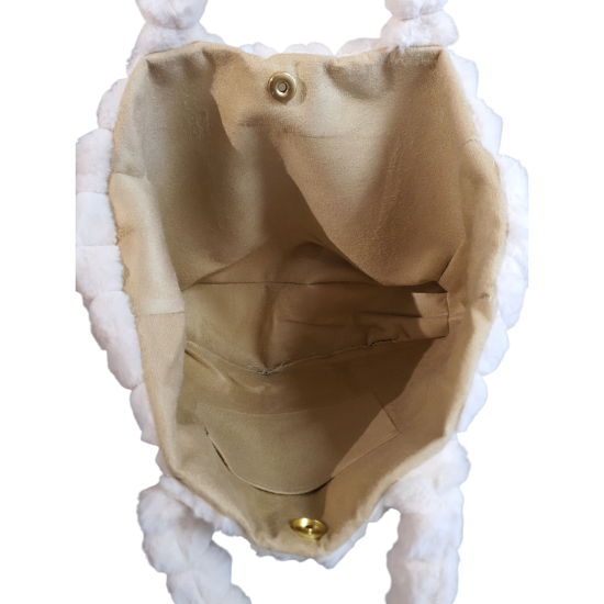 Dames handtas velourse Beige