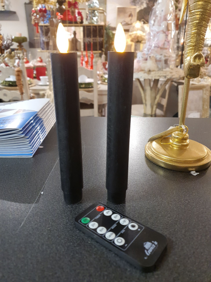 Set Zwarte ledkaarsen