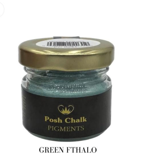Posh Chalk Metallic Pigment Powders - Green Fthalo